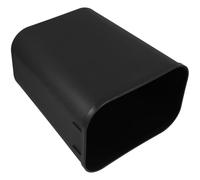 HOMOBABE 14L Black Square Trash Can, Plastic Household Waste Bucket, Compact Lidless Garbage Container for Bedroom, Dormitory, and Hotel Use