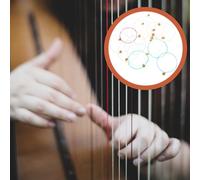 HOMOBABE 15pcs Replacement Lyre Harp Strings for Musical Instrument Carbon Strings with Smooth Tone Transition Comfortable Playability for Beginners Professionals Random Color