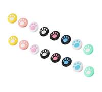 HOMOBABE 16pcs Cat Paw Silicone Joystick Covers Thumb Caps for Game Console Controllers, Soft Non-slip Analog Stick Protectors, Colorful Mixed Set for Gaming Accessories Style