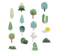 HOMOBABE 16pcs Tree Modeling Fridge Magnets Pvc Magnet Decorative Tree Shape Stylish Fun Design for Filing Cabinets and Lockers