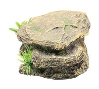 HOMOBABE 1pc Resin Simulation Reptile Terrace for Fish Tank Basking Platform Safe Material Decoration for Aquatic and Terrestrial Habitats