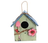 HOMOBABE 1Pc Wooden Hanging Bird House Durable Outdoor Bird Nest for Garden Balcony Decor Easy to Install Weather Resistant Hideaway for From Predators and Harsh Weather