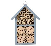 HOMOBABE 1Pc Wooden Painted Bee Nest Ornament Hanging Bee Cabin for Garden Decor Pre Assembled Insect House Outdoor Wooden Cabin Unique Blue Design