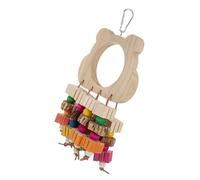 HOMOBABE 1pc Wooden Parrot Chewing Toy Durable Bite-resistant Swing Plaything for Birds Safe Natural Engaging Chew Toy for Parrots and Birds Promotes Physical and Emotional