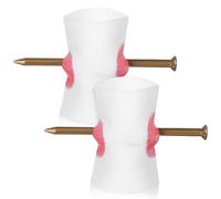 HOMOBABE 2 Pcs Fake Nail through Finger Pranks Plastic Halloween Scary Trick for Adults Party Prop and April Fool’S Day Accessories