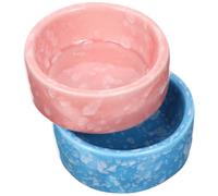 HOMOBABE 2 Pieces Ceramic Small Pet Food Bowls Set for Hamster Guinea Pig Rat Feeding, Anti-spill Small Animal Water and Food Dish Suitable for Hedgehog and Dwarf Pets