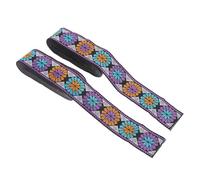 HOMOBABE 2 Rolls Jacquard Ribbon Trim Polyester Silk Embroidery Decorative Edge for DIY Sewing Clothing Curtains Tablecloths Craft Materials