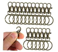 HOMOBABE 20 Sets Swivel Snap Hooks with Key Rings Alloy Lobster Claw Buckle Keychain Clips Small Keyring Hoops for Organizing Keys Charms and Accessories Secure Closure Antique Bronze