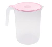 HOMOBABE 2000ml Beverage Kettle with Large Opening and Handle, Heat Resistant Cold Water Jug for Parties and Swimming Pools, Sturdy Rose-Colored Fruit Drink Pitcher