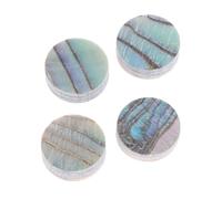 HOMOBABE 20pcs Abalone Shell Guitar Ukulele Fingerboard Dots Inlay Material Round Decorative Markers High-grade Quality Fretboard Position Stickers