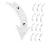HOMOBABE 20pcs Bike Wheel Reflectors High Reflective Safety Signs for Mountain Bicycles Portable Replaceable White Night Warning Reflective Accessories