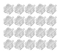 HOMOBABE 20pcs Ice Shaped Pendants Dangle Earring Charms Acrylic Iron Creative Beautiful Look Suitable for Jewelry Making Crafts DIY Projects