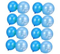 HOMOBABE 20pcs World Map Latex Balloons Set for Classroom Party Supplies Birthday Decorations Light Blue and Dark Blue Printed Balloons Reusable and Safe Photo Props