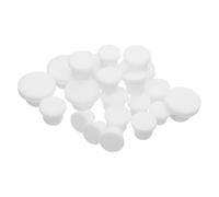 HOMOBABE 21pcs Reusable Closure Plugs Silicone Bottle Stoppers Round White Silicone Stain Resistant Sustainable Modern Minimalist Design for Everyday Organization in Kitchen Use