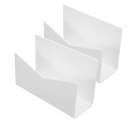HOMOBABE 2pcs Acrylic Mail Organizer for Office Desk, Versatile Desk Solution with Easy Setup, White Mail Sorter Tray for Workspace and Home Office Document Storage