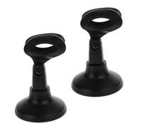 HOMOBABE 2pcs Adjustable Microphone Stand with Round Base for Desktop Use Stable Mic Desk Mount for Recording Live Streaming Podcasting and Speeches Portable Mic Clip Holder for Versatile