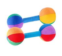 HOMOBABE 2pcs Baby Grip Cloth Dumbbell for Infant 3-6 Months Finger Training Sensory Early Development for Newborn Motor Skills