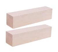 HOMOBABE 2pcs Basswood Blocks Unfinished Wood Craft Blocks for Painting DIY Wood Whittling Suitable for Beginners and Professionals