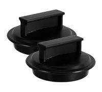 HOMOBABE 2pcs Black Plastic Food Disposal Cover for Kitchen Sink Universal Compatibility Garbage Disposal Splash Guard Stopper Odor Prevention