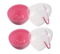 HOMOBABE 2pcs Clear Plastic Easter Eggs with Handle Fillable Easter Egg Boxes for Creative DIY Decor and Party Games for Skill Development and Surprise Fun