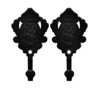 HOMOBABE 2pcs Curtain Holdbacks Tieback Hooks Zinc Alloy Rose Flower Pattern Classical Elegant Design for Living Rooms Home Décor, Functional for Hanging Towels and Keys