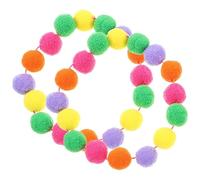 HOMOBABE 2Pcs Cute Plush Ball Design Cat Collar Soft Rainbow Collar for Kittens Puppies Lightweight and Breathable Pet Accessory for Parties Photoshoots