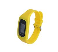 HOMOBABE 2Pcs Digital LCD Pedometer Watch Calorie Tracking Auto Sleep and Step Counter Sturdy High Grade Yellow Design for Men and Women