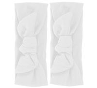 HOMOBABE 2pcs Elastic Pet Dog Headbands with Large Bowknot Handmade Polyester Puppy Hair Bows Cute Party Favor Accessories for Dogs Cats Rabbits and Pets