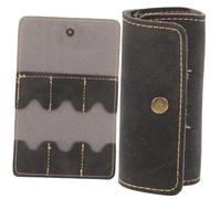 HOMOBABE 2pcs Guitar Picks Pu Storage Case Plectrum Wallet with Craftsmanship Strong Storage Container Black Pu Leather on The Go