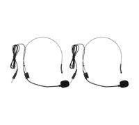 HOMOBABE 2pcs Head-mounted Microphone Headwear Mic Professional Capacitance Core High Sensitivity Black Wired Microphones for Voice Amplifier