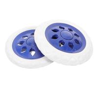 HOMOBABE 2pcs Heavy Duty Rubber Caster Wheels for Shopping Cart Replacement, Stable Structure Design with Easy Installation, Sturdy Front Wheels for Trolley Accessories and Transporting