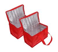 HOMOBABE 2Pcs Insulated Cooler Bag Portable Thermal Lunch Bag for Travel Office Picnic Outdoor Use Large Capacity Food Storage Pouch for Keeping Food Fresh and Temperature
