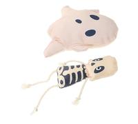 HOMOBABE 2pcs Interactive Cat Toy Adorable Ghost Skull Shaped Toys for Kittens Lightweight Portable Easy to Clean Reduces Boredom Fun for Indoor Play