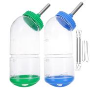 HOMOBABE 2pcs Leakproof Roll-on Water Bottle for Small Pets 300ml Large Capacity, Random Color, Suitable for Rabbits, Guinea Pigs, Hamsters, Pet Water Feeder and Drinking Fountain