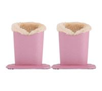 HOMOBABE 2pcs Leather Eyeglass Holder Stand Plush Lined Glasses Display Holder with Upright Construction and Stable Base, Stylish Simple Design Protects Lenses from Dirt, Easy to Use