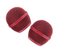 HOMOBABE 2pcs Metal Microphone Grill Cover Replacement for Mic Metal Grill Head Microphone Mesh Cover Mic Supplies