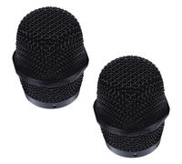 HOMOBABE 2pcs Metal Microphone Mesh Heads Replacement Mic Grill with Sponge Compatible for Bs- Wireless Mic Supplies for Ktv Conference Dance Use