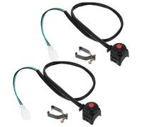 HOMOBABE 2Pcs Motorcycle Atv Kill Switch and Horn Button Universal Ignition Starter Stop Switch for Off-Road Dirt Bike Handlebar Mount