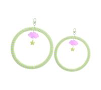 HOMOBABE 2pcs Parrot Swing Toy Cotton Rope Bird Perch Stand for Parrot Cockatiel Cage Multi-functional Chewing Toys Parakeet Bird Cage