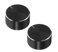 HOMOBABE 2pcs Plastic Control Knobs Versatile Lighting Solution Dimmer Volume Knob Black 6mm Half Shaft for Homes and Shopping Malls