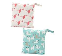 HOMOBABE 2pcs Portable Travel Diaper Storage Bag Pouch Wet Dry Bag for Changing The Go Drawstring Design