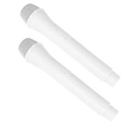 HOMOBABE 2pcs Realistic Fake Microphone Prop for Pretend Play Microphone Model for Birthday Parties Class Rewards and Material