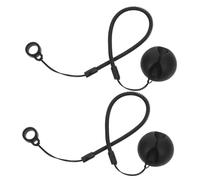 HOMOBABE 2pcs Retractable Tether for Touch Pens with Elastic Lanyard Lost Silicone Grip for Tablets Clipboards and Desk Use Spring Rope with Loop and Black Silicone Base