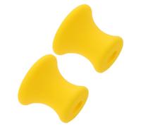 HOMOBABE 2pcs Rubber Tuning Fork Holder Stand with Stable Triangle Base and Nonslip Smooth Surface for Sound Bath Therapy and Healing, Yellow