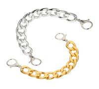 HOMOBABE 2pcs Shoe Charms Removable Shoe Chain Decoration, Aluminum, L-16 + L-21, Lightweight Smooth Surface, for Clogs, Holidays and Work