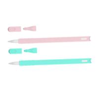 HOMOBABE 2Pcs Silicone Pencil Cover Cat Head Design Compatible with Apple Pencil Generation Non-fading Silica Gel Case with Pig Pattern Soft Protective Sleeve in Pink and Mint