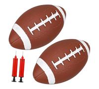HOMOBABE 2Pcs Training Rugby Balls for Inflatable Soft Rugby for Team Games Hand Eye Coordination and Athletic Skills for Indoor and