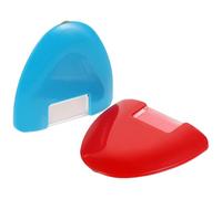 HOMOBABE 2pcs Triangle Tailor Chalk Wheel for Fabric Marking, Red and Blue Sewing Marker, Non-staining Tailoring Chalk for Dressmaking and Sewing Supplies