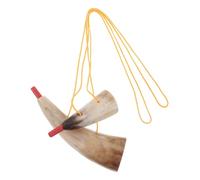 HOMOBABE 2pcs Viking Ox Horn Trumpet Authentic Medieval War Blowing Horns for Pirate Cosplay Halloween Parties Clear Sound Festival Prop Viking Theme Instrument