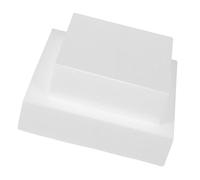 HOMOBABE 2pcs White Foam Square Cake Models for Cake Decorating Practice and Fake Design Multi-function DIY Decoration for Anniversaries and Holidays Parties